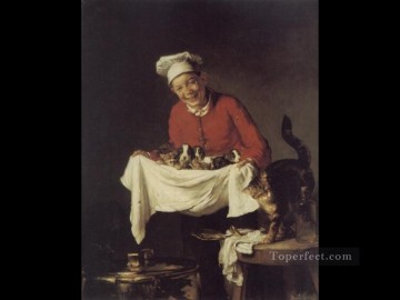hunde spielen poker Ölbilder verkaufen - Ein Junge mit Hunde und Kätzchen Joseph Claude Bail
